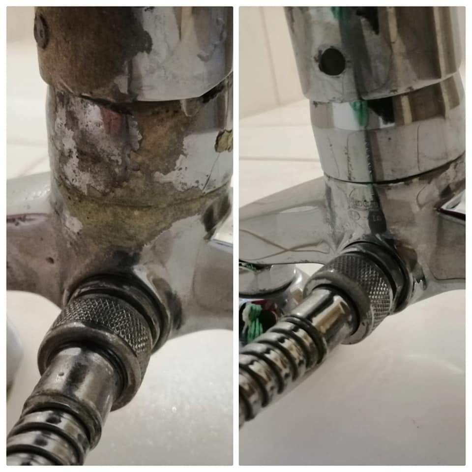 Usuwanie uporczywego nagromadzonego kamienia wodnego.