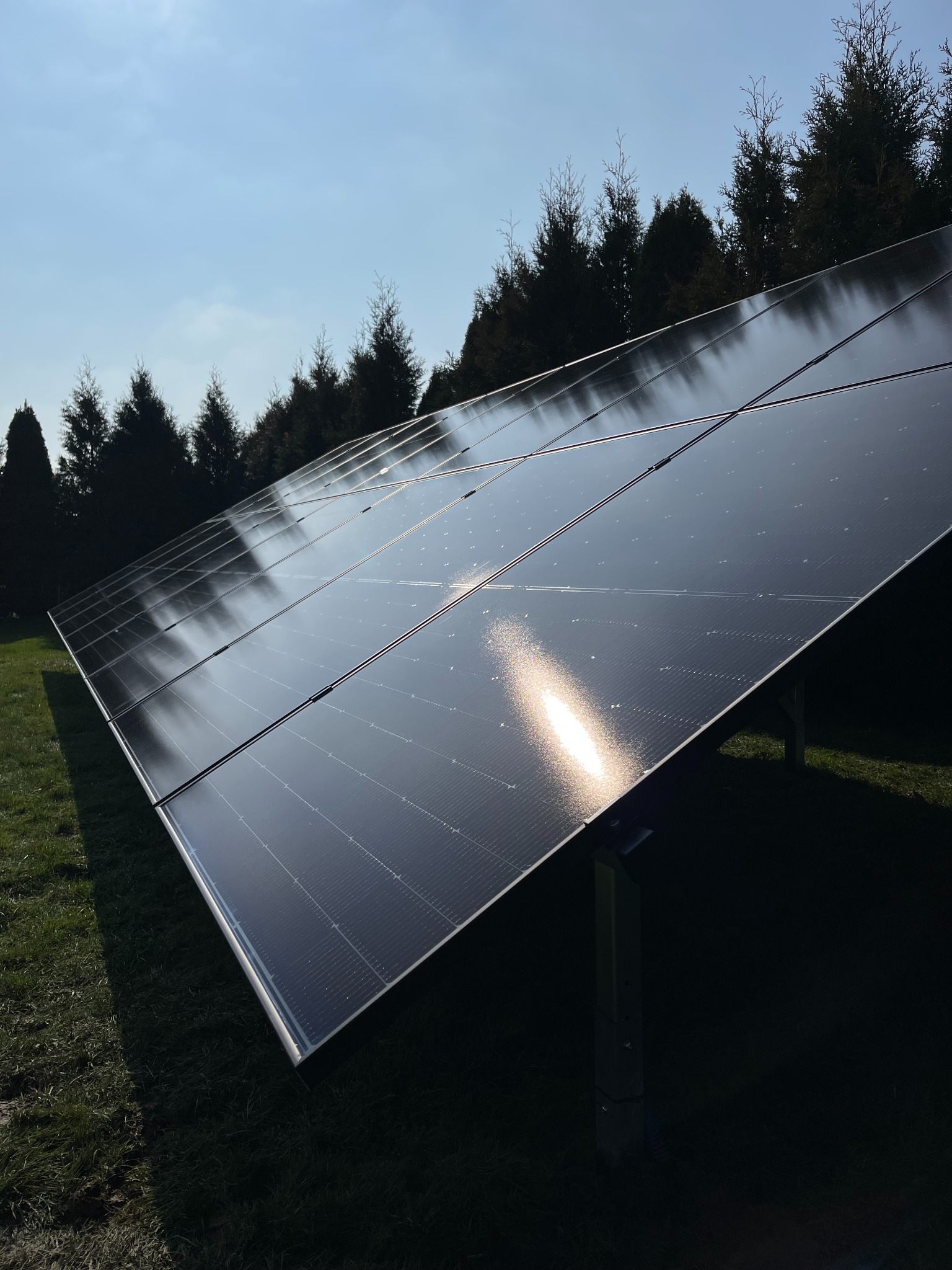 Instalacja Gruntowa 6.6kw , Panel Bifiacal . Falownik Fox ess.