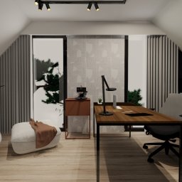 FUNKCJA. Studio wnętrz Aleksandra Chruściel-Bujnowska - gabinet w domu jednorodzinnym/ Gdańsk Kolbudy/25m2