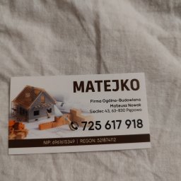 Firma Ogólnobudowlane Matejko - Zabudowy Łazienek Pępowo