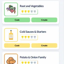 Webowa aplikacja edukacyjna dla profesjonalych kucharzy. Front-end: React + Nextjs Back-end: Nodejs + MongoDb