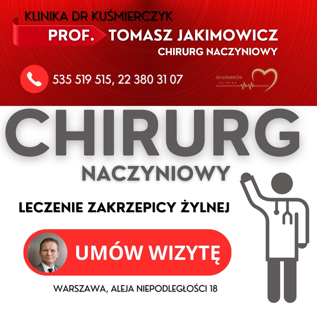 Leczenie zakrzepicy żylnej Warszawa. Chirurg naczyniowy Warszawa