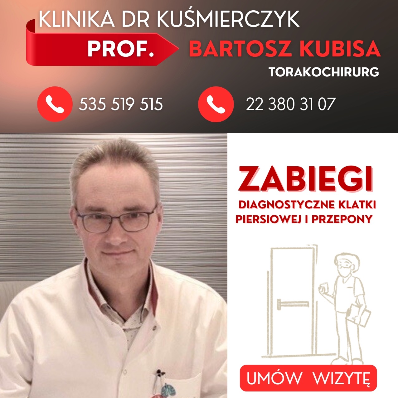 Zabiegi diagnostyczne płuc i klatki piersiowej - torakochirurg warszawa