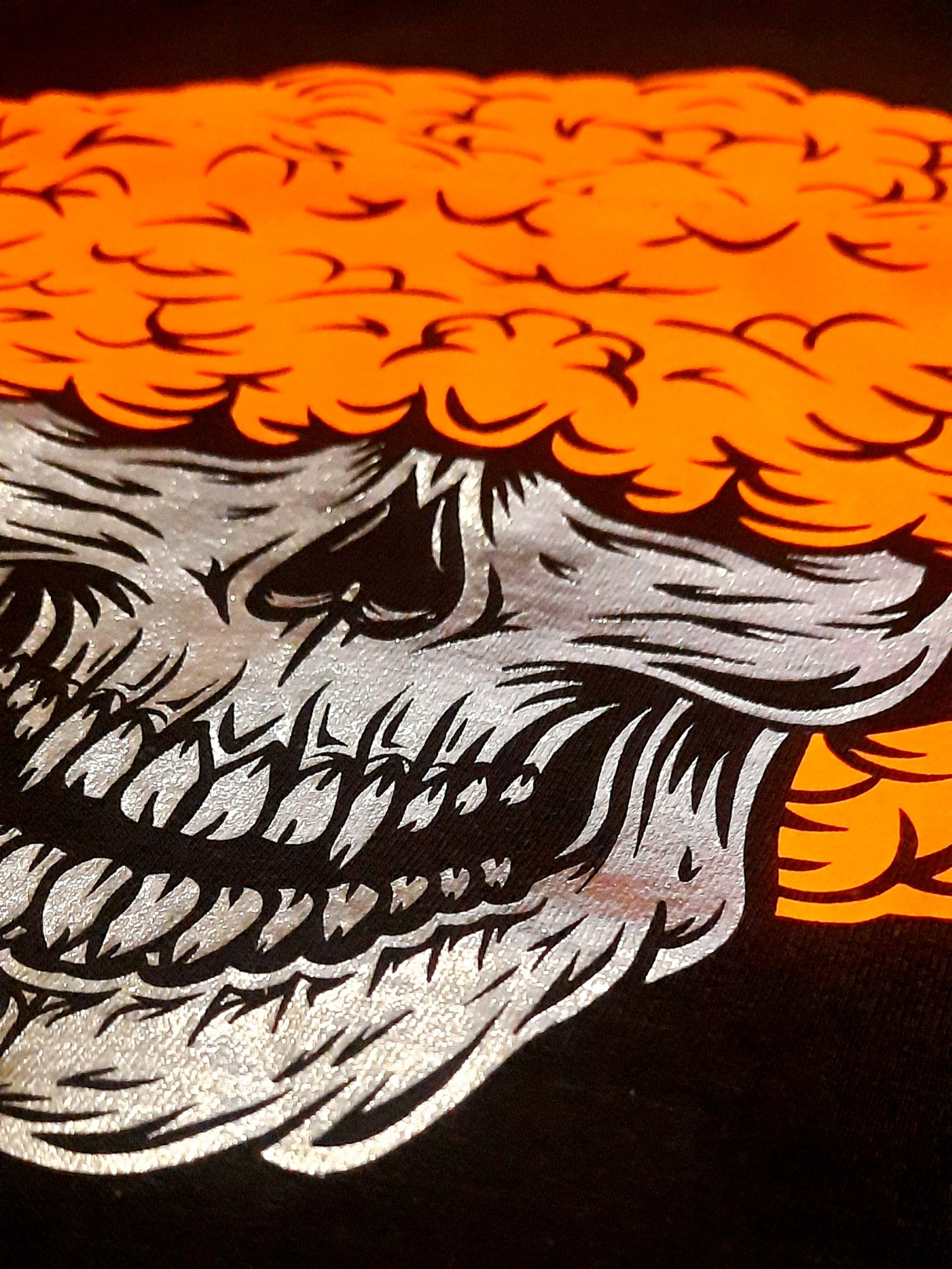 srebrny flex + flock orange