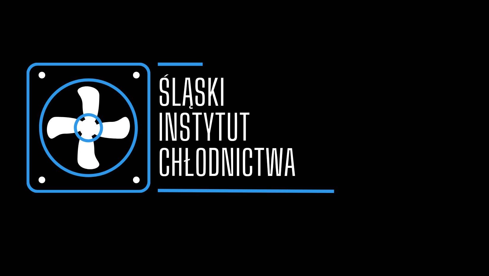Logo Śląskiego Instytutu Chłodnictwa z graficznym przedstawieniem wentylatora w kwadracie.