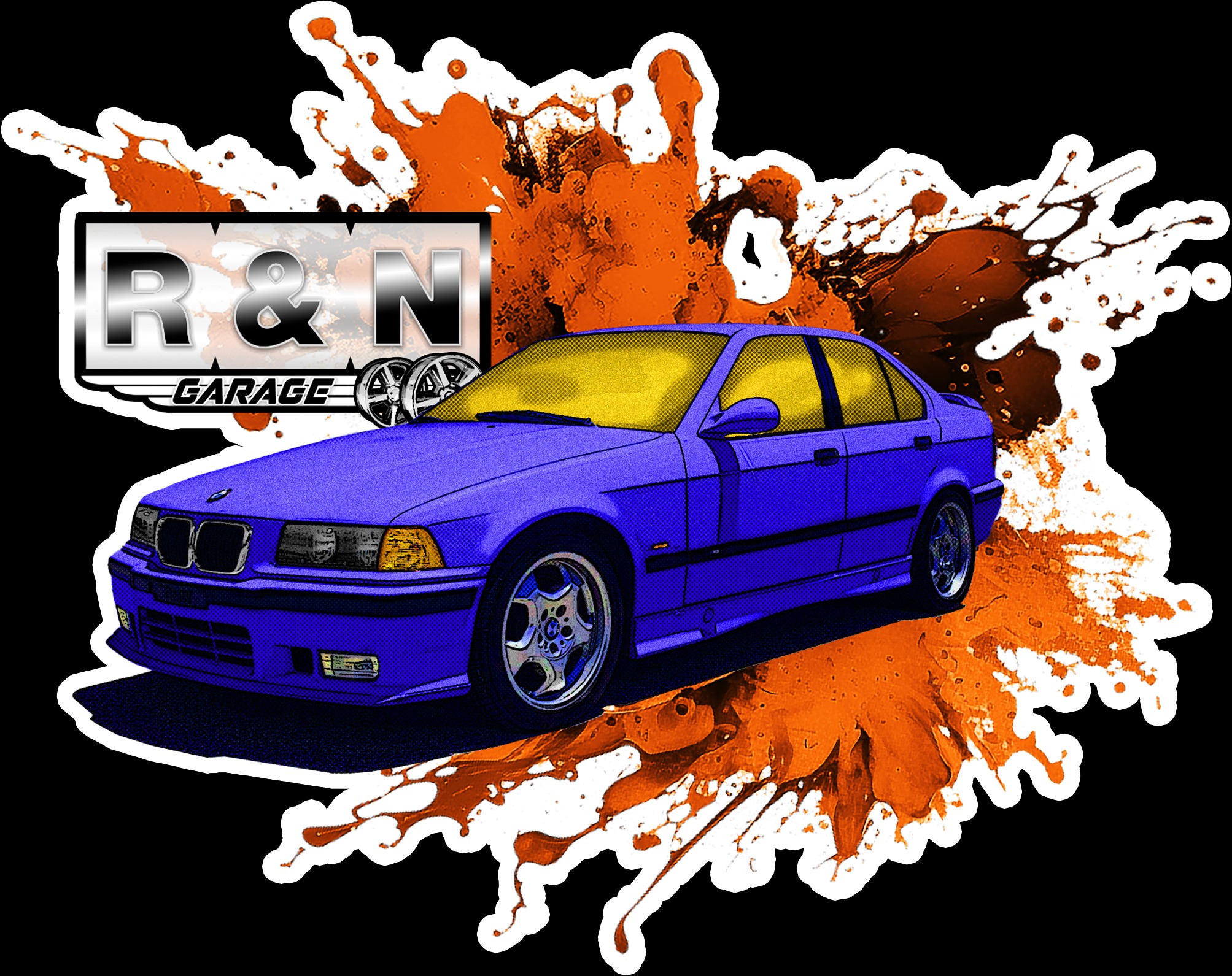 Promocyjna 'Wlepka E36' R&N Garage