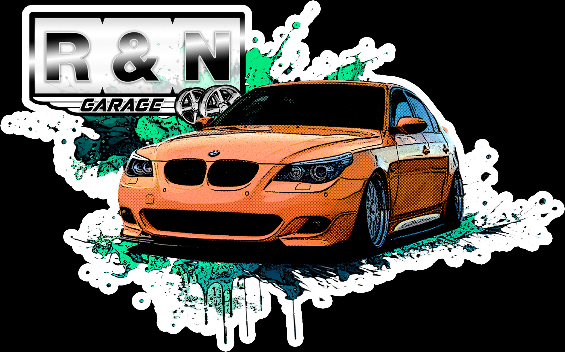 Promocyjna 'Wlepka E60' R&N Garage