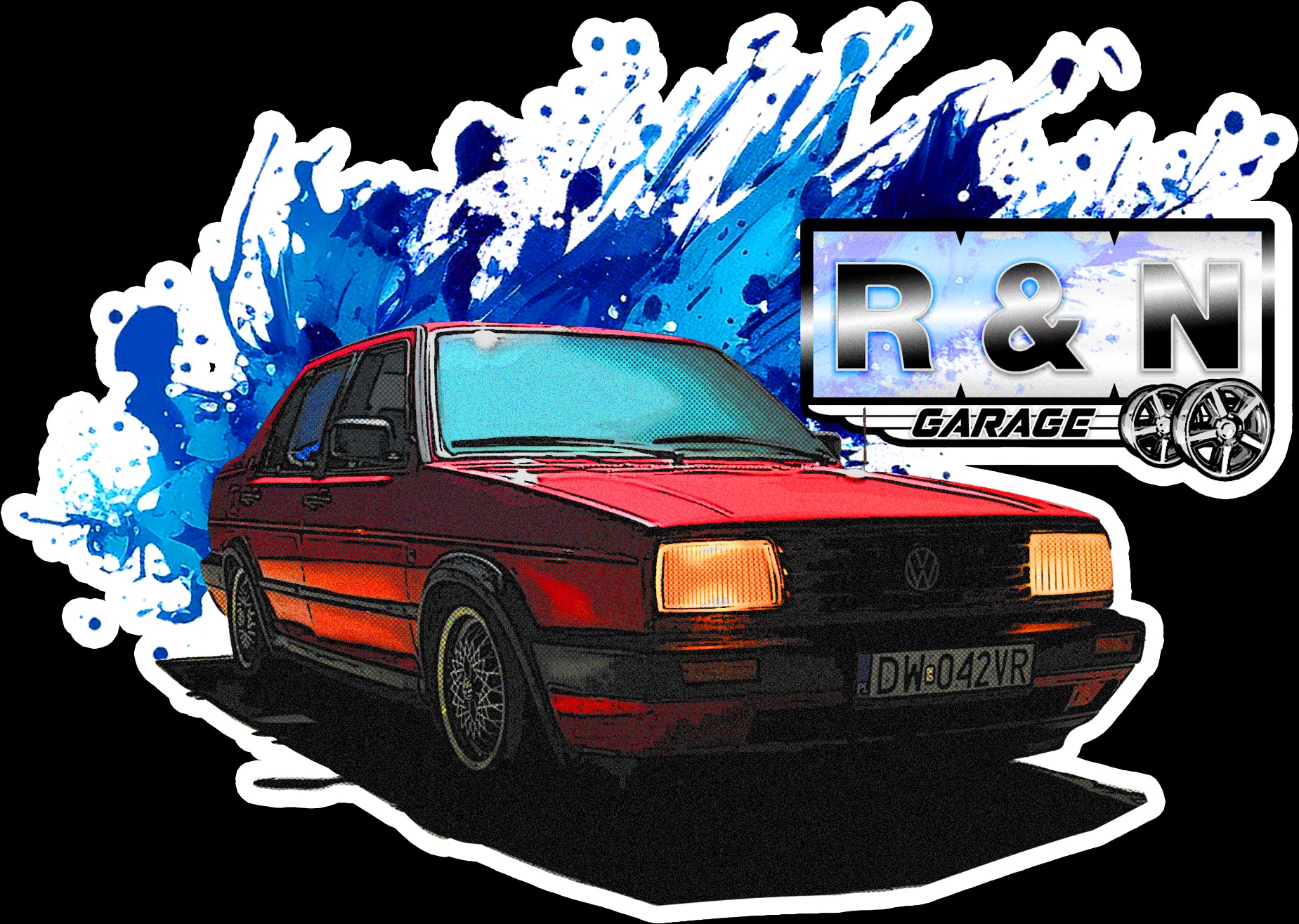 Promocyjna 'Wlepka Jetta' R&N Garage