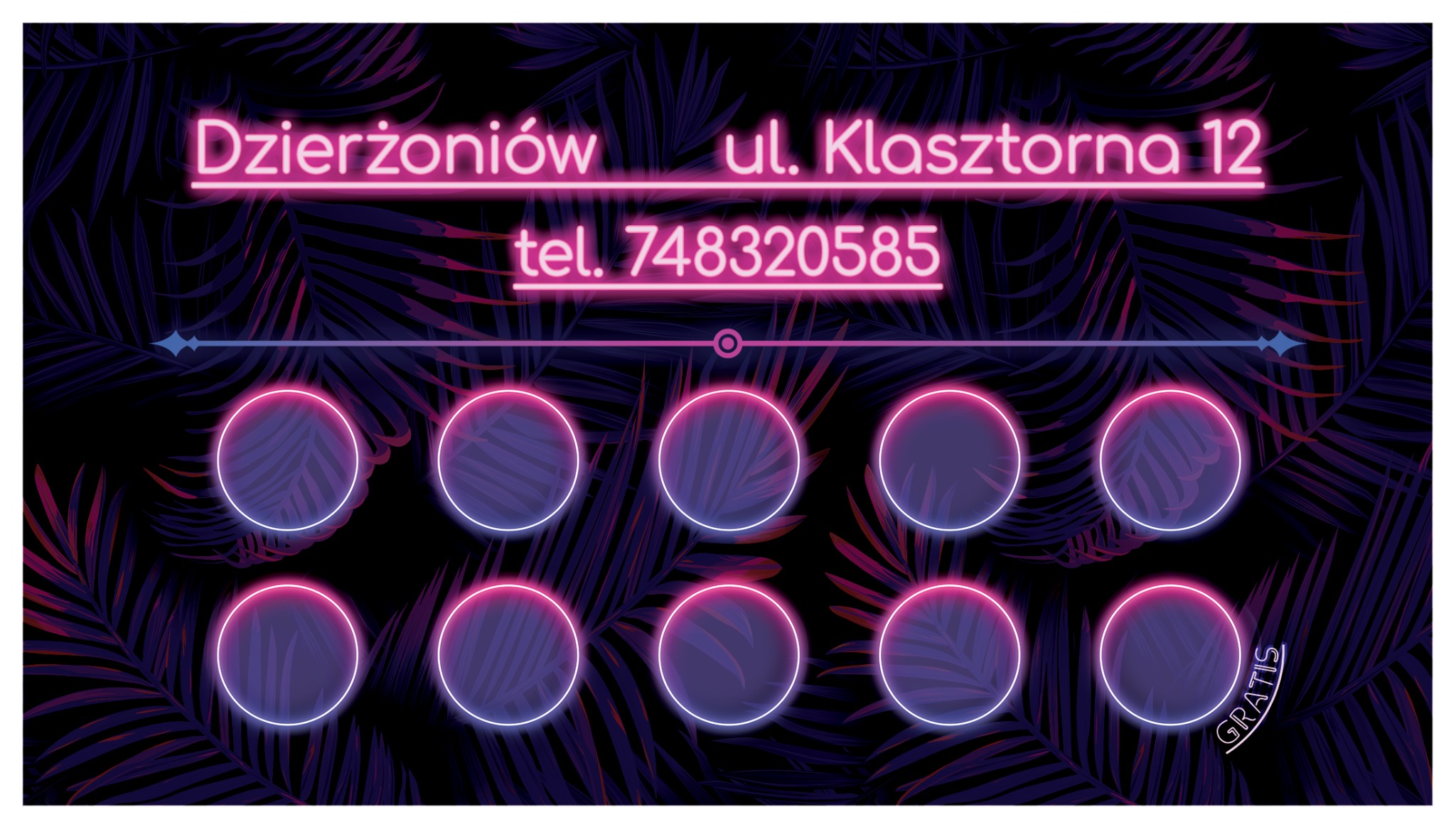 Karta na pieczątki - Solarium Miami