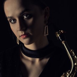 Zdjęcie z sesji dla młodych muzyków.