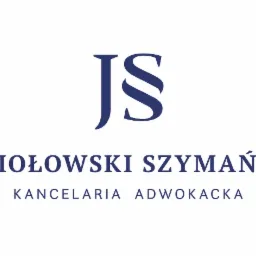 Logo kancelarii adwokackiej Jesiołowski Szymański z monogramem JS i paragrafem, w kolorze granatowym na białym tle.