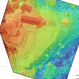 Model wysokościowy z nalotu fotogrametrycznego.