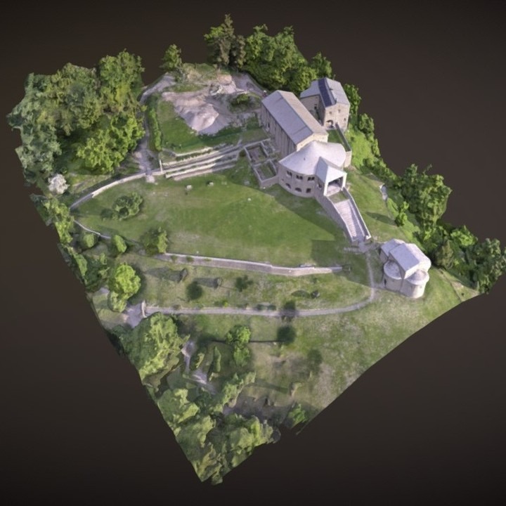 Model 3D wykonany z nalotu fotogrametrycznego.