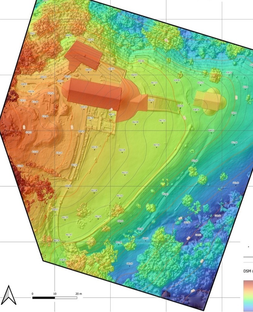 Model wysokościowy z nalotu fotogrametrycznego.