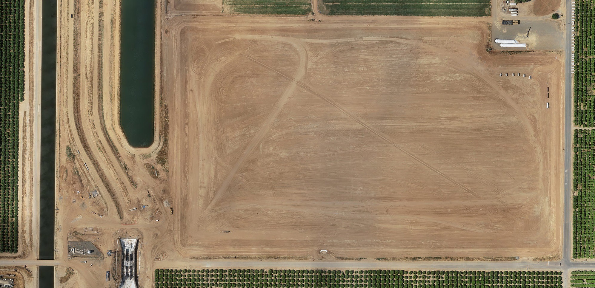 Ortofotomapa z drona wykonana w celu śledzenia postępów etapu budowy.