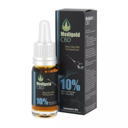 Certyfikowany olej CBD Medigold złoty 10% 10ml 1000mg