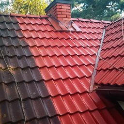 czyszczenie rynien i dachów, odśnieżanie dachów