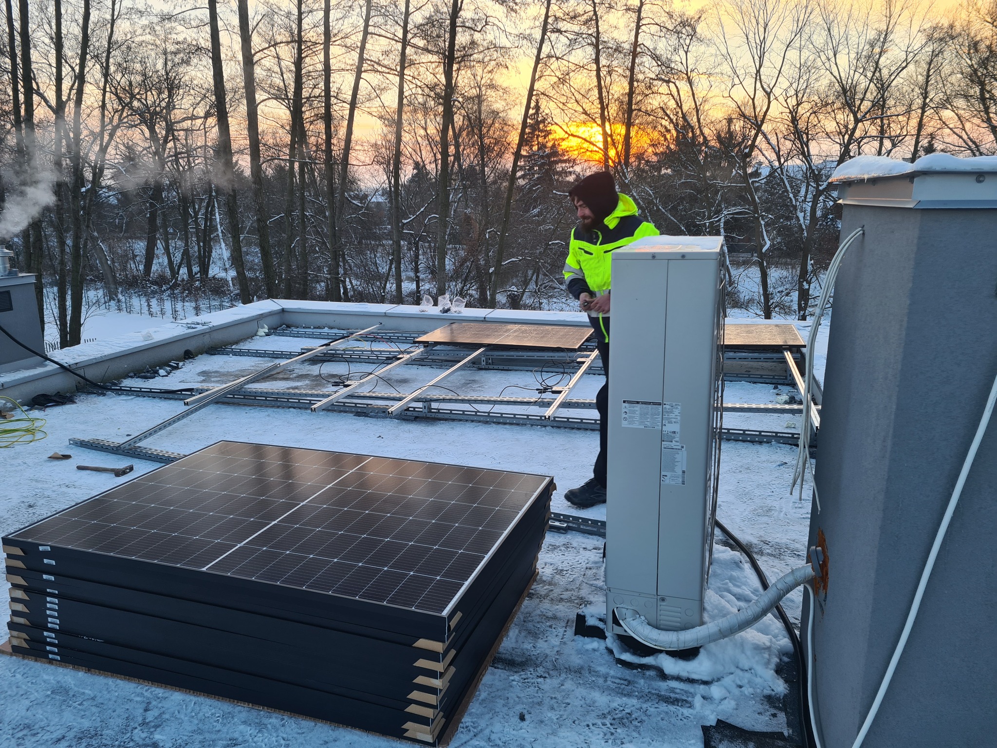 instalacja dach płaski