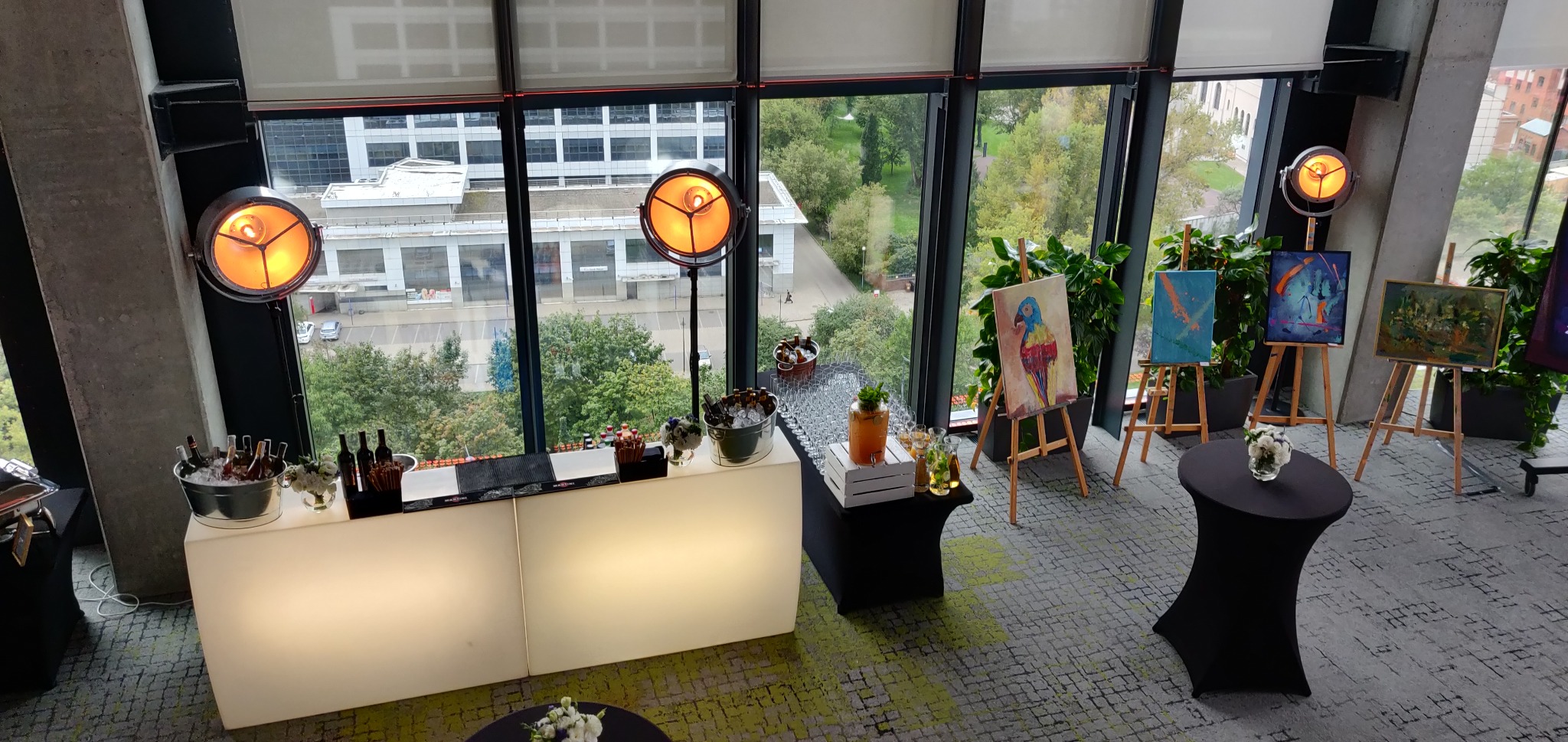 Dekoracja reflektorami typu PAT.