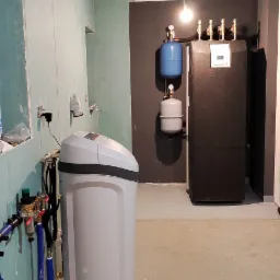 kotłownia: pompa powietrzna stiebel eltron hsbc 180 wraz ze stacją uzdatniania viessmann aquahome dou.