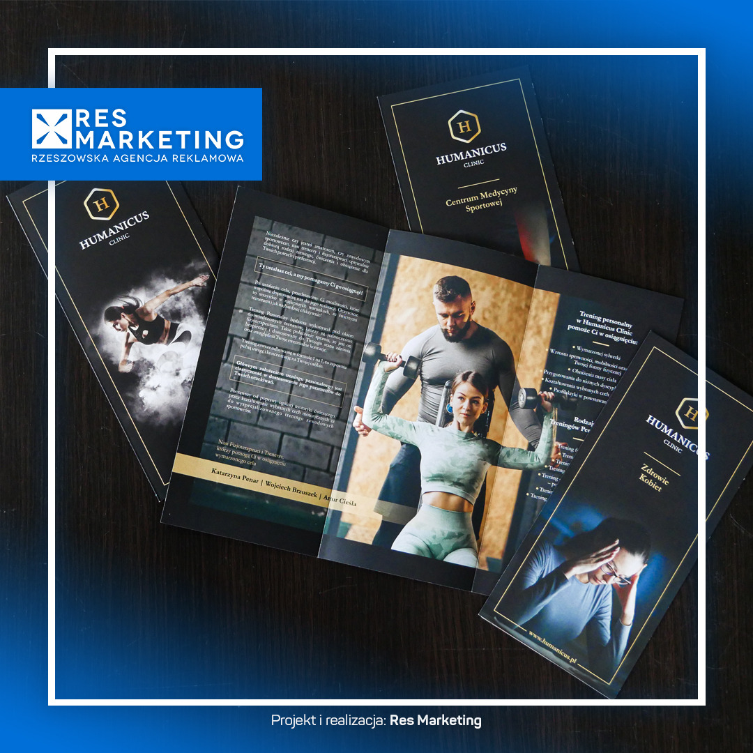 Ulotki reklamowe z projektem graficznym