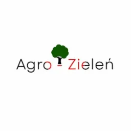 Logo firmy Agro-Zieleń z zielonym drzewkiem nad czerwonym napisem 'Zieleń'.