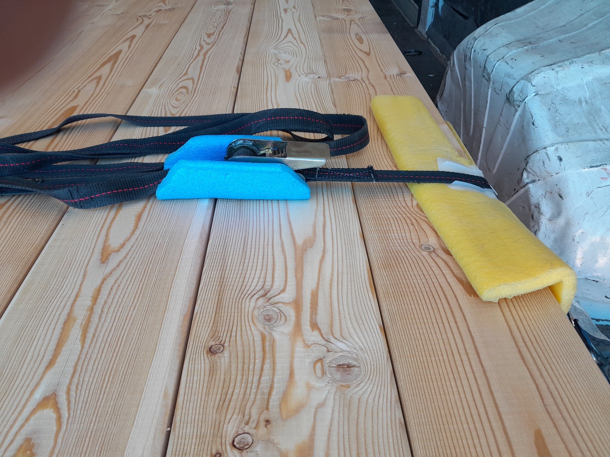 transport konstrukcji drewnianej - legary tarasowe Gądki - Nowy Tomyśl