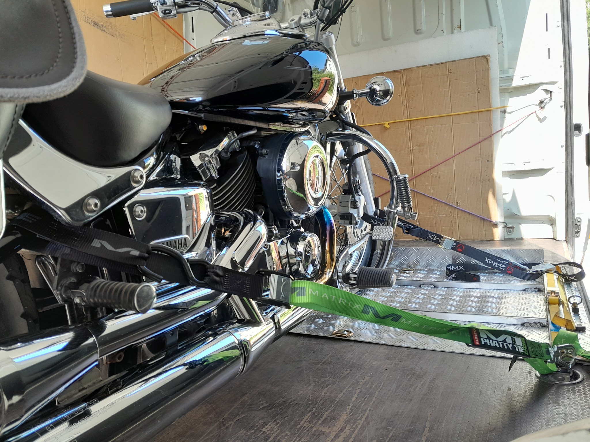 Sposób przymocowania i unieruchomienie motocykla do bezpiecznego transportu !!!