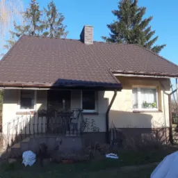 Pokrycie dachu blachą+Montaż rynien+podbitka