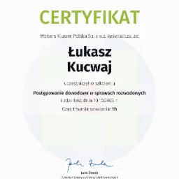 Certyfikat szkolenia