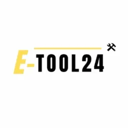 Logo firmy E-TOOL24 z symbolem młotka, dedykowanej narzędziom budowlanym.