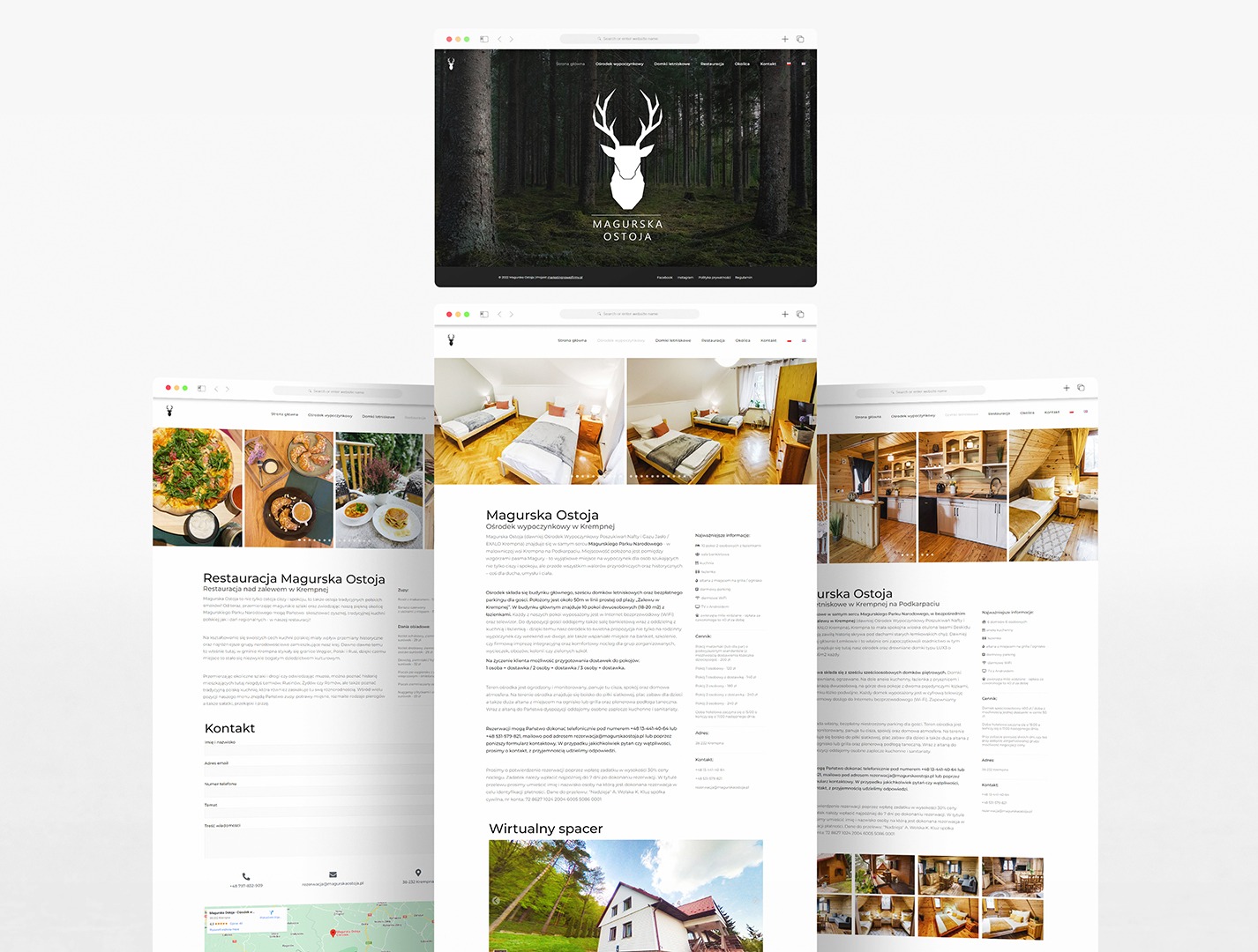 Projekt strony internetowej hotelu & restauracji