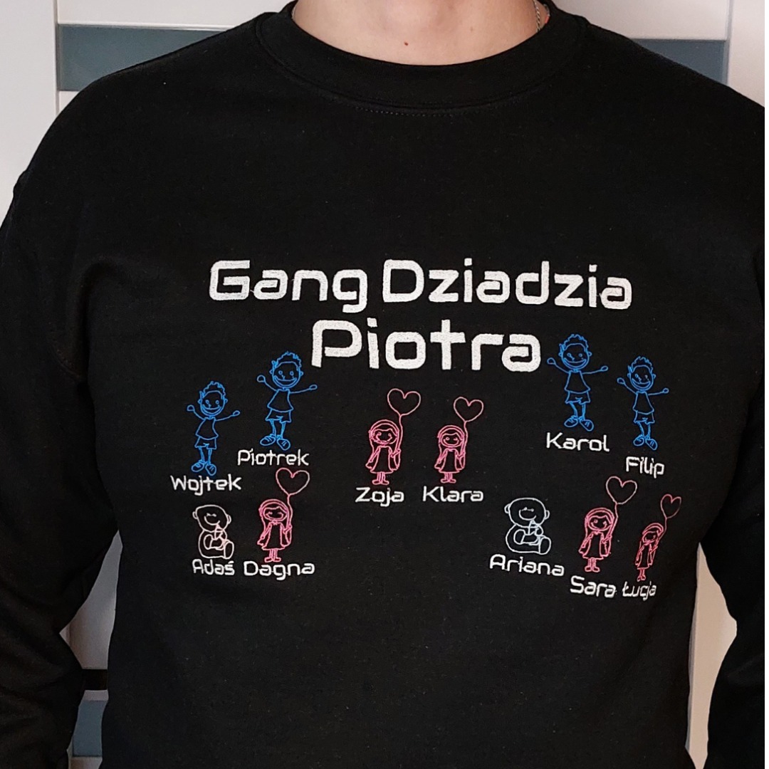 Bluza na dzień dziadka, z haftem