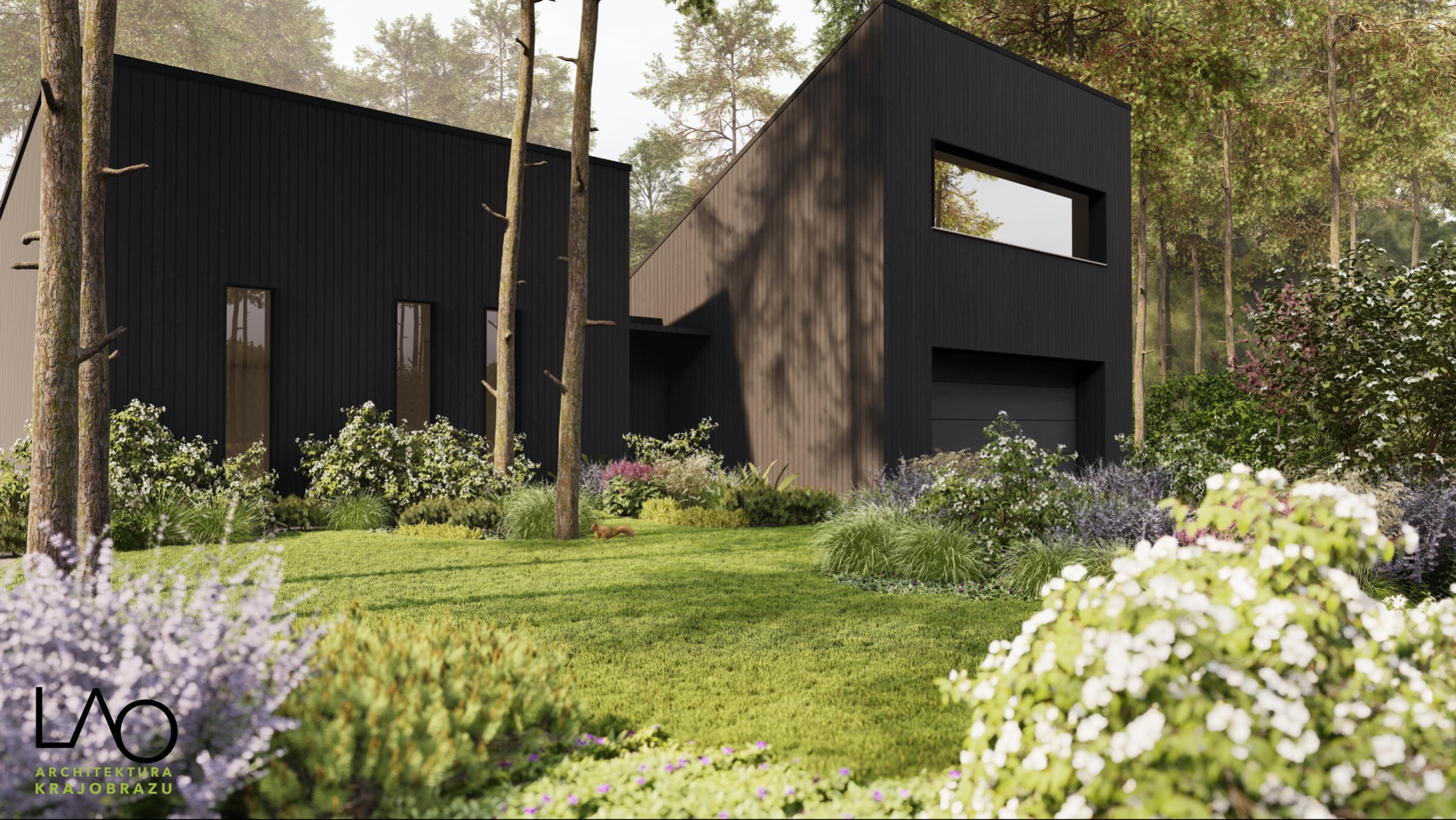 Ogród w Zalesiu Górnym.