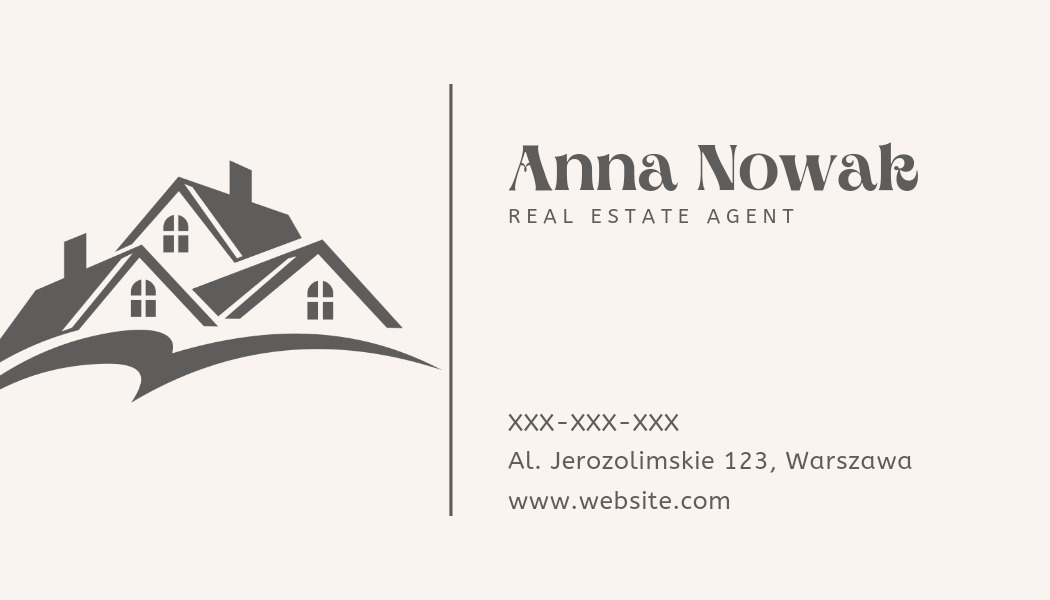Wizytówka dla agenta nieruchomości