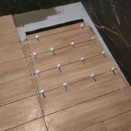 Etap pierwszy wykonanie spadków odpływu liniowego