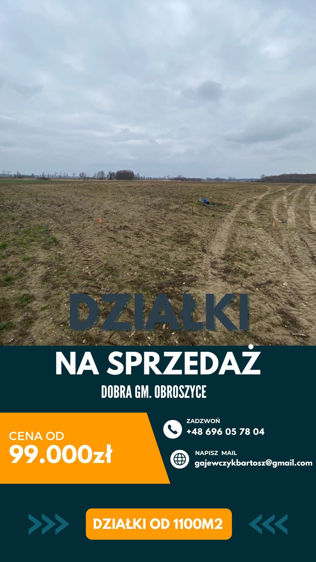Działki budowlane na sprzedaż. Dobra gm. Dobroszyce