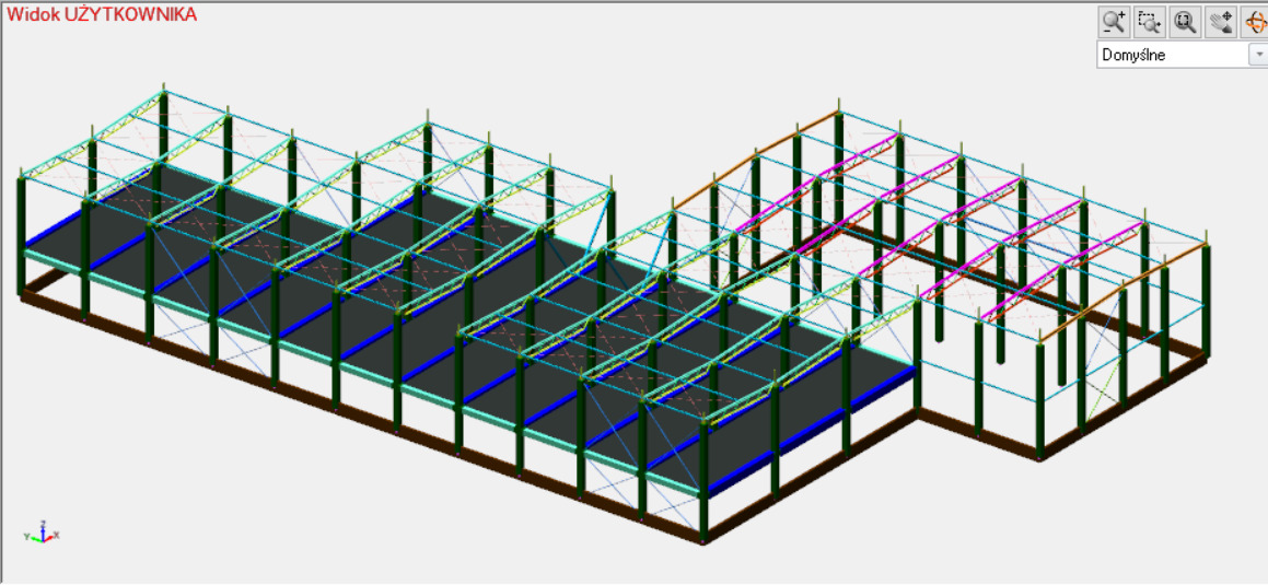 Hala Produkcyjno Magazynowa – Obliczenia statyczne, PB + PW konstrukcji prefabrykowanej