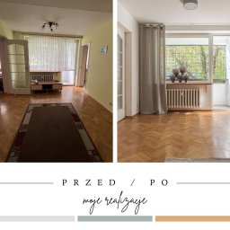 Odświeżenie oraz home staging mieszkania 3 pokojowego na wynajem, Warszawa Muranów 
