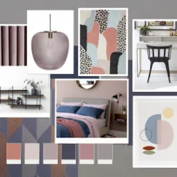 Mood board inspiracyjny do projektu sypialni