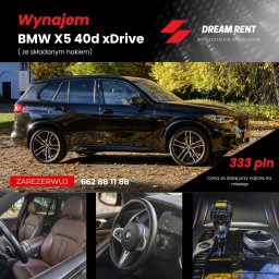 Wypożyczalnia Samochodów Warszawa – Dream Rent
Wynajem BMW X5 40d xDrive ze składanym hakiem
Wynajem długoterminowy
Wynajem krótkoterminowy
Wynajem na imprezy okolicznościowe