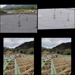 Łukasz Kuczewski - Montaż konstrukcji drewnianej dachu na tle górskiego krajobrazu. Widoczny pracownik w kasku i elementy konstrukcyjne. Praca w toku.