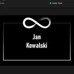 Winietki dla gości na moje 18-ste urodziny przygotowana przeze mnie