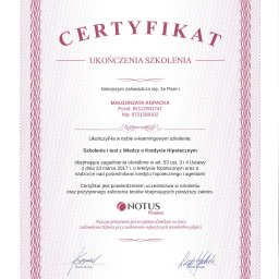 Certyfikat Kredyt Hipoteczny Małgorzata Kopacka