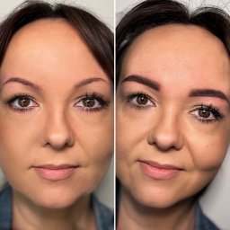 Makijaż permanentny brwi metoda ombre 