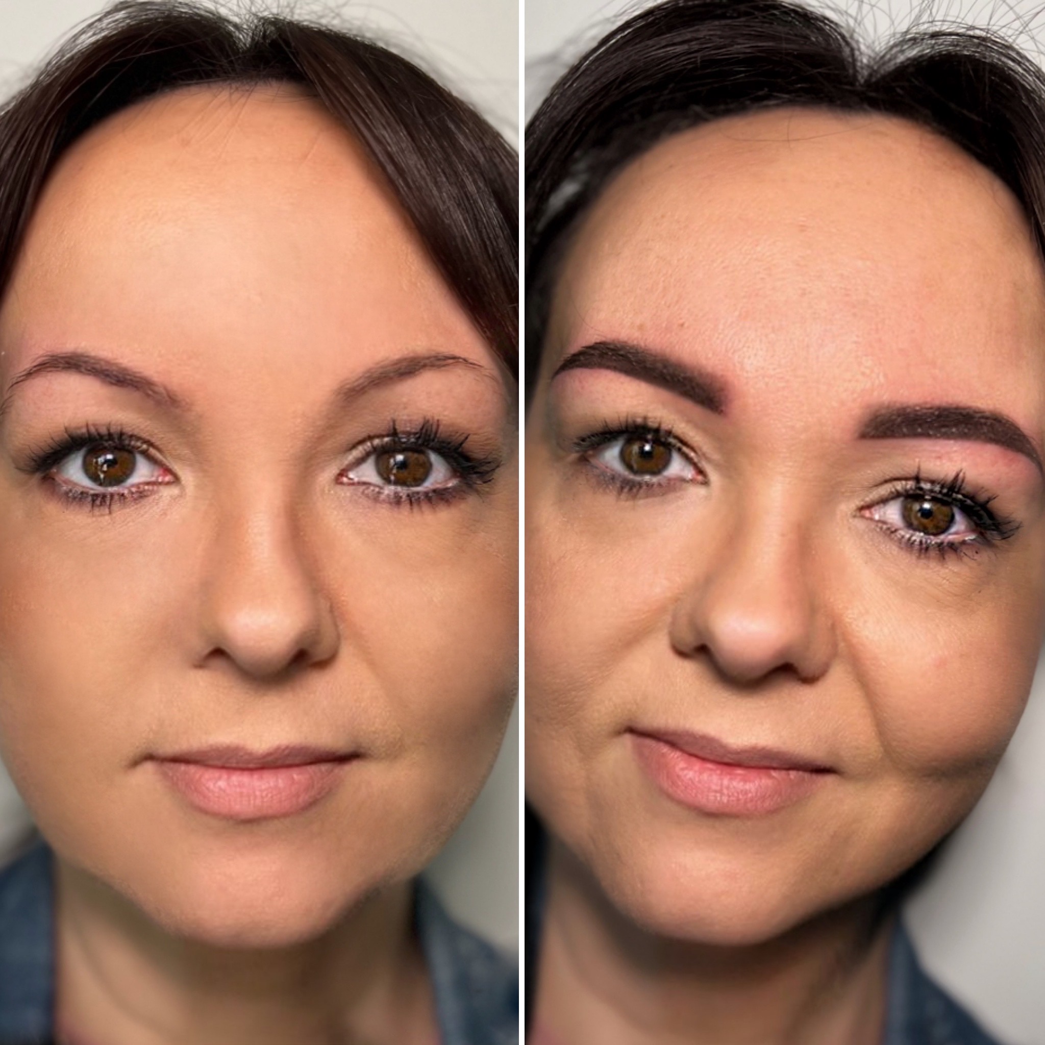 Makijaż permanentny brwi metoda ombre