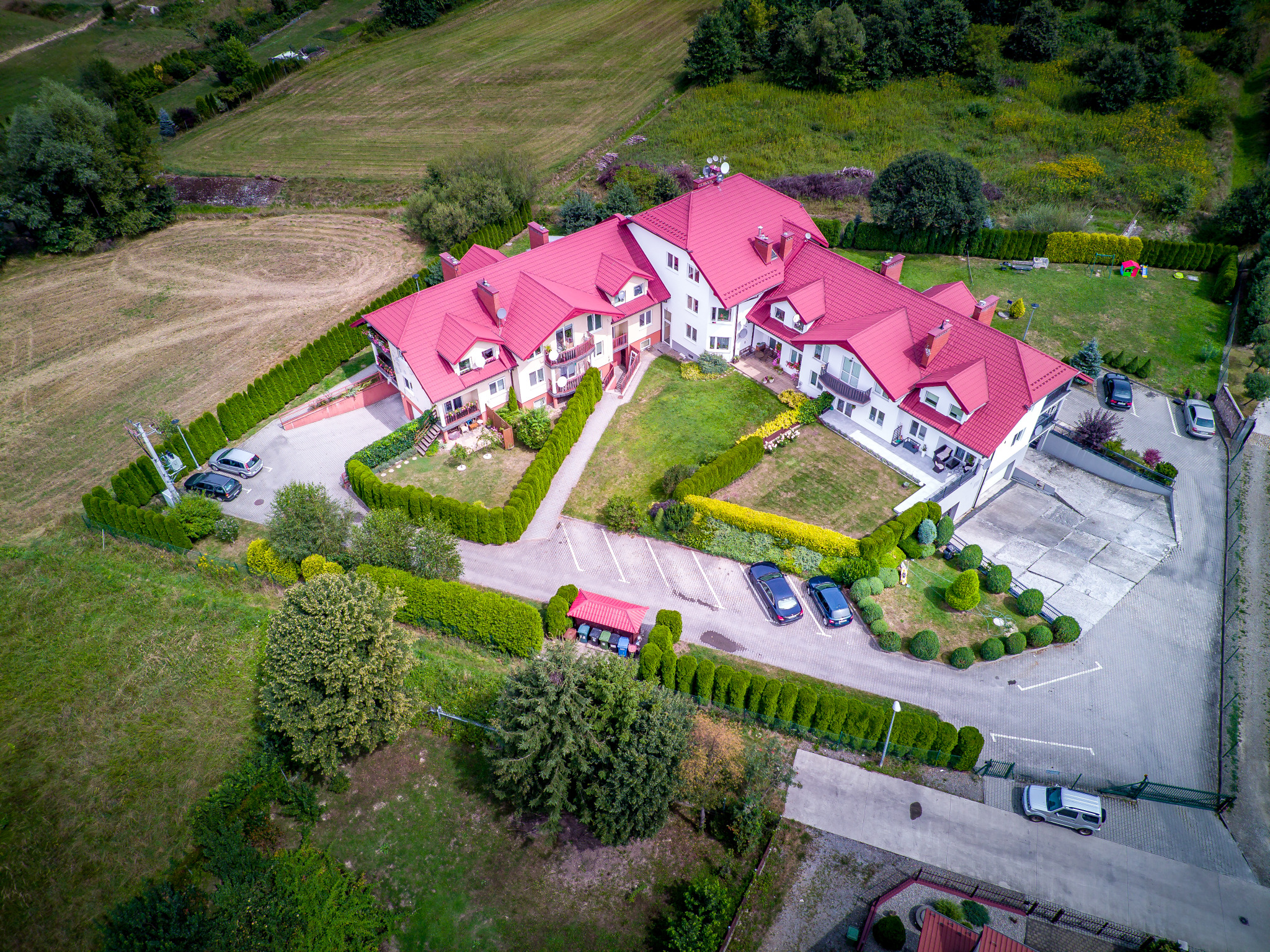 blok mieszkalny Nowy Sącz zdjęcie z drona