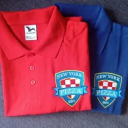 Koszulki Polo wykonane dla New York Pizza w Wieliczce. Mila Haft