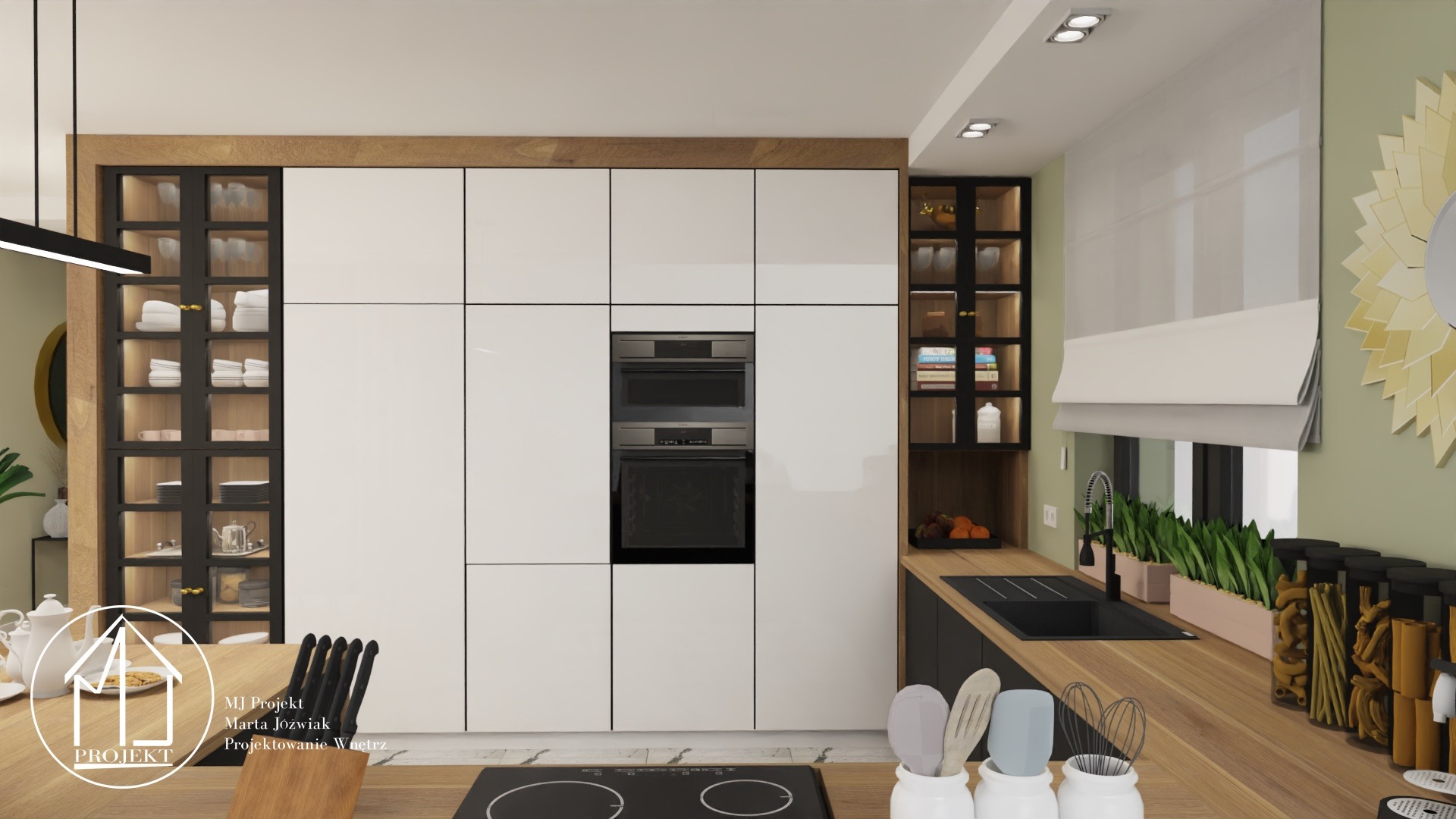 Wizualizacja projektu domu parterowego - kuchnia