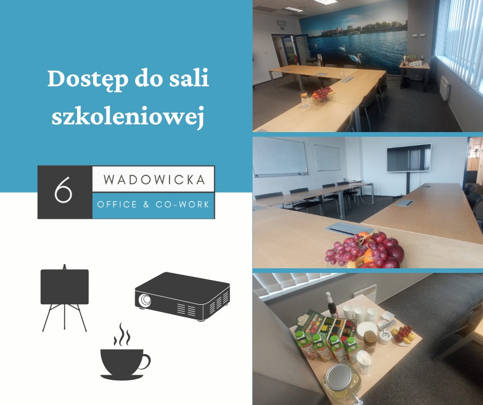 Udostępniamy sale szkoleniowe i gabinety do spotkań z kontrahentami.